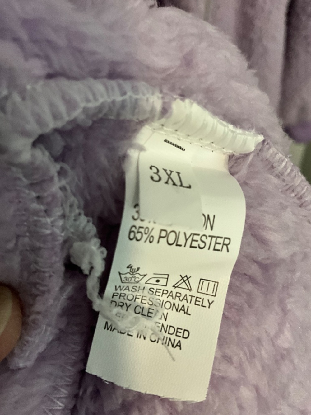 Cozy Women's Purple Sherpa Oversized Full-Zip Hoodie - Picture 5 of 10